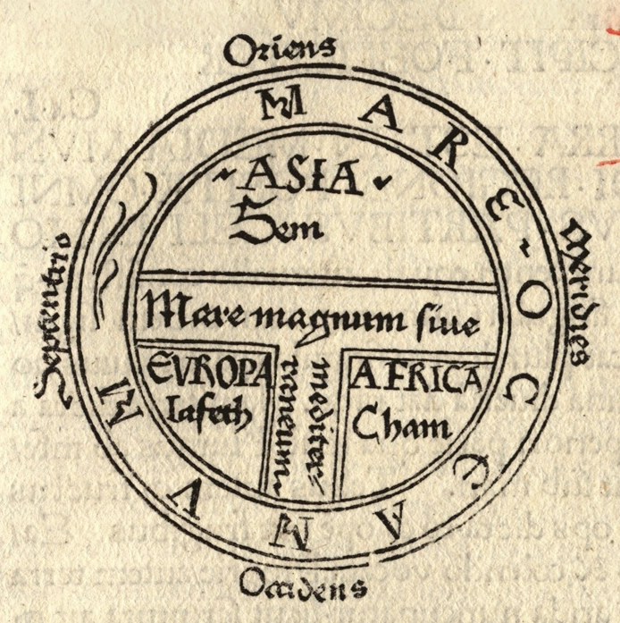Carte en T ou en T-O - du Ve au XIIe siècle
