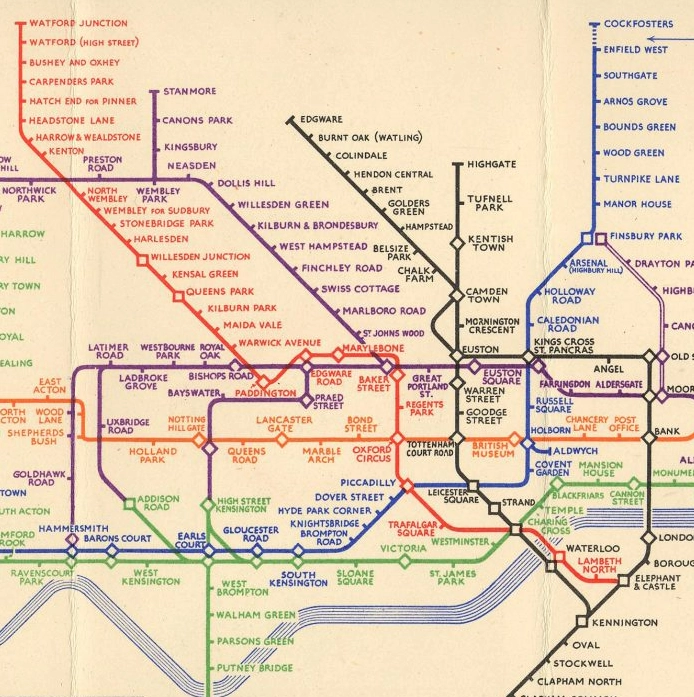 Le plan du métro de Londres - Harry Beck, 1933