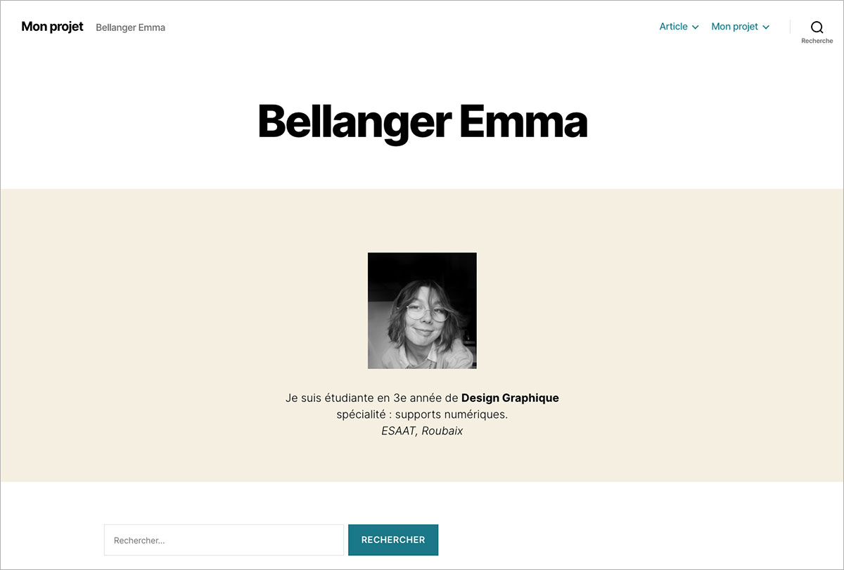 le projet et l'article en ligne de emma bellanger