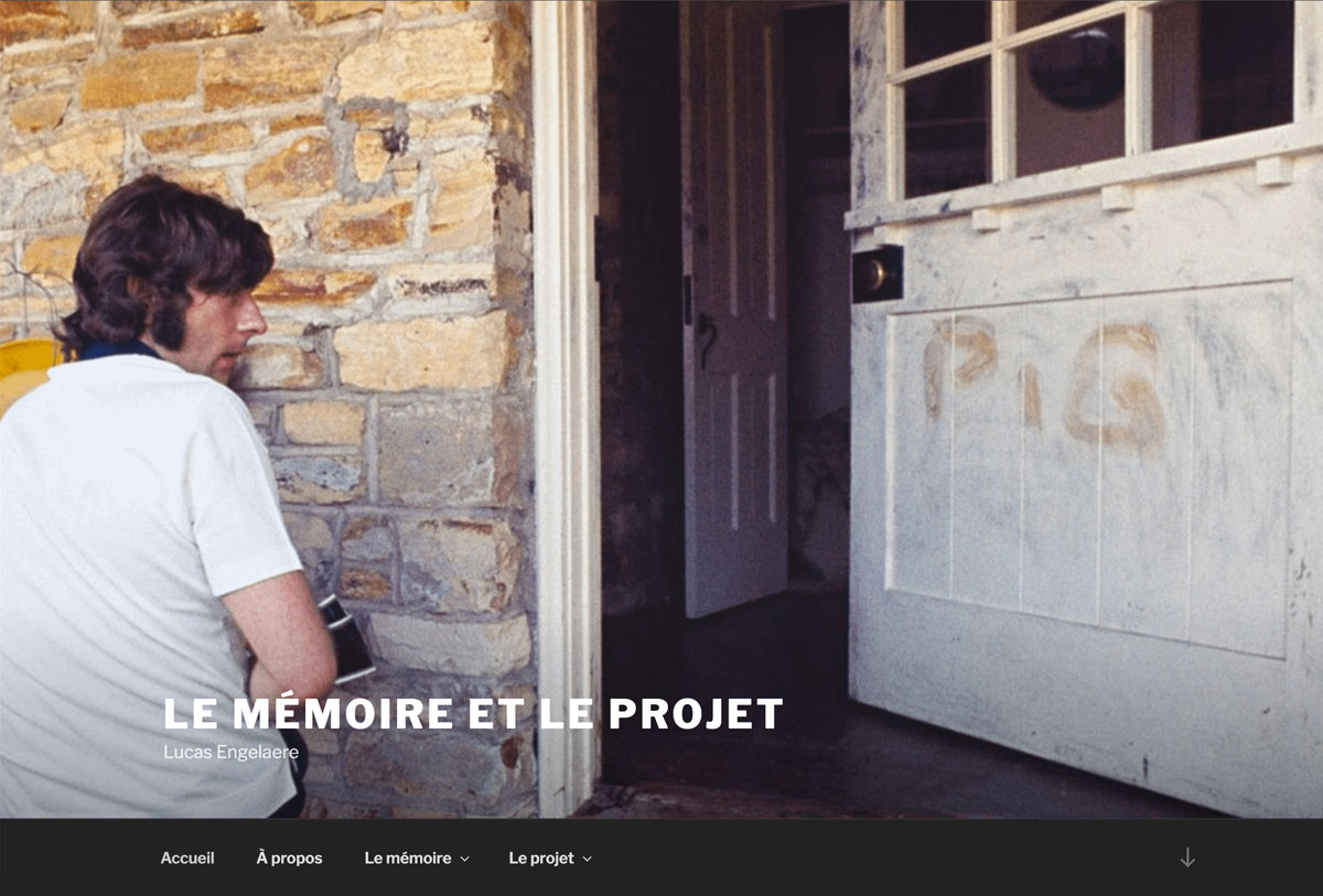 le projet et l'article en ligne de lucas engelaere