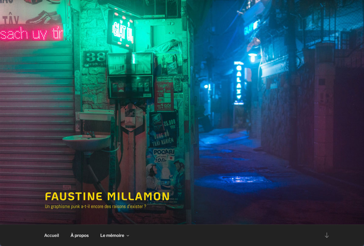 le projet et l'article en ligne de faustine millamon