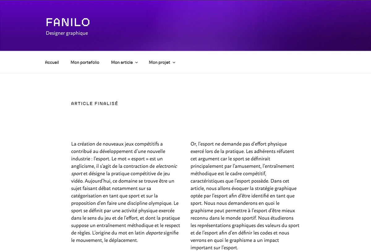 le projet et l'article en ligne de fanilo razanamamonjy