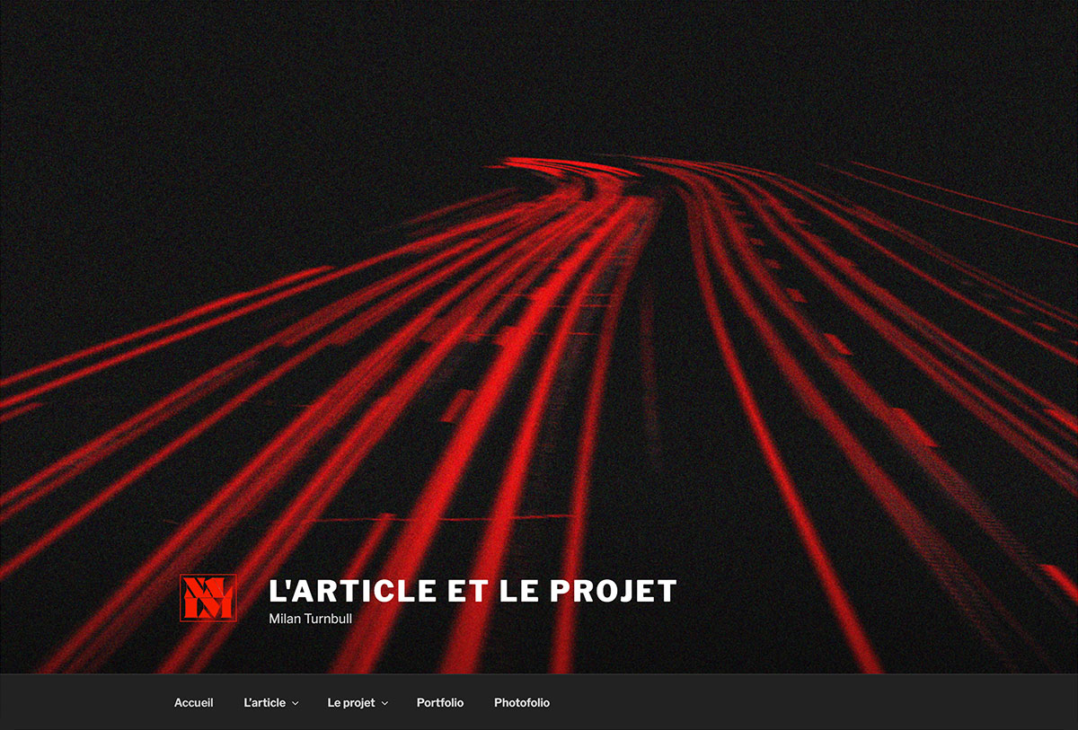 le projet et l'article en ligne de milan turnbull