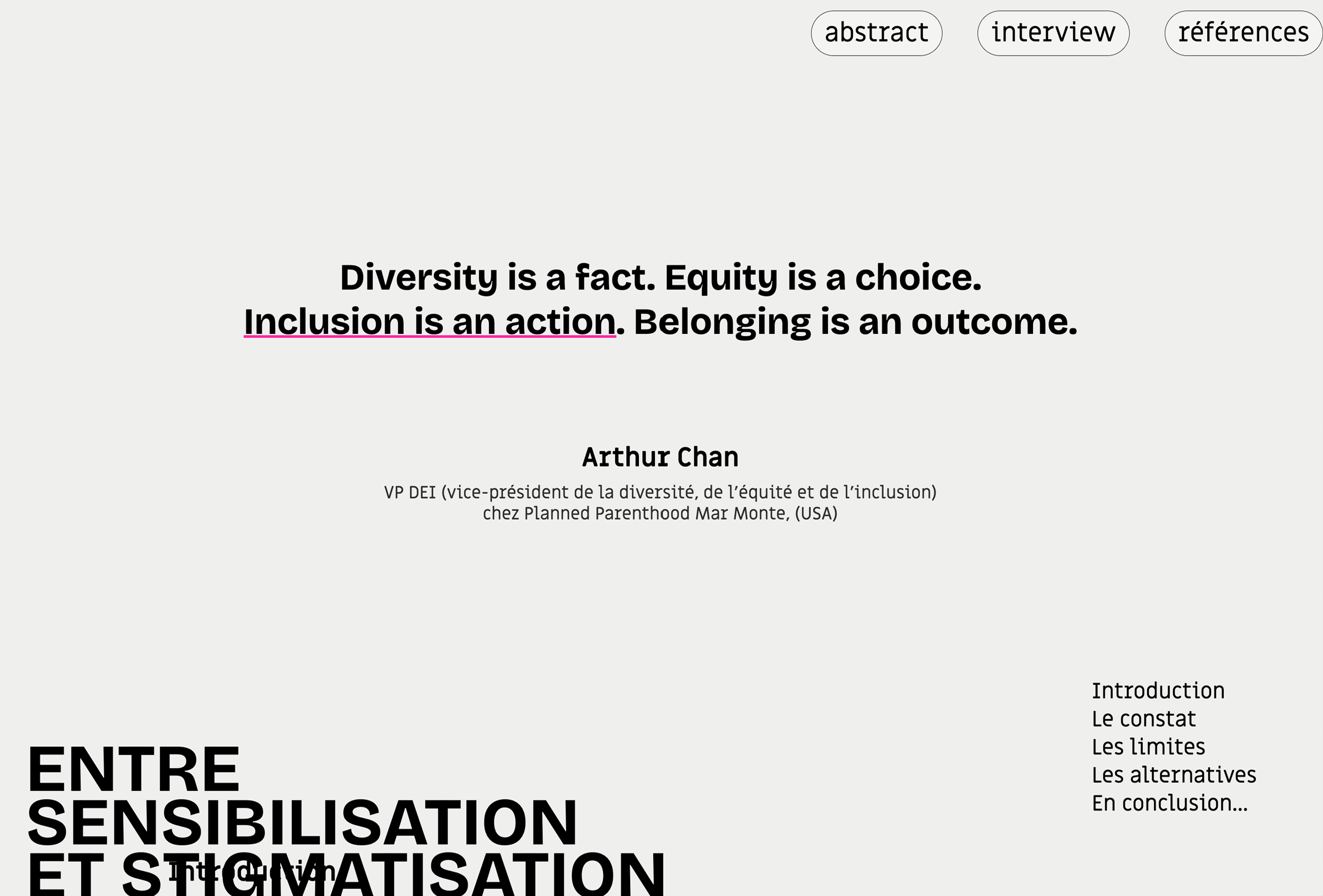 le mémoire et le projet en ligne de miriame waroux