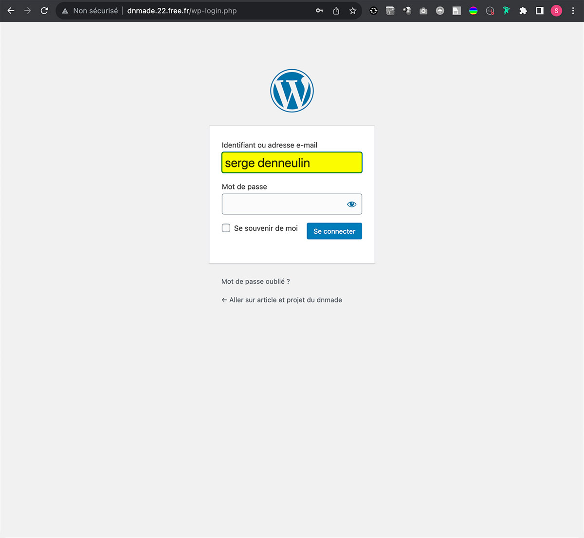 WordPress, activation du compte, étape douze