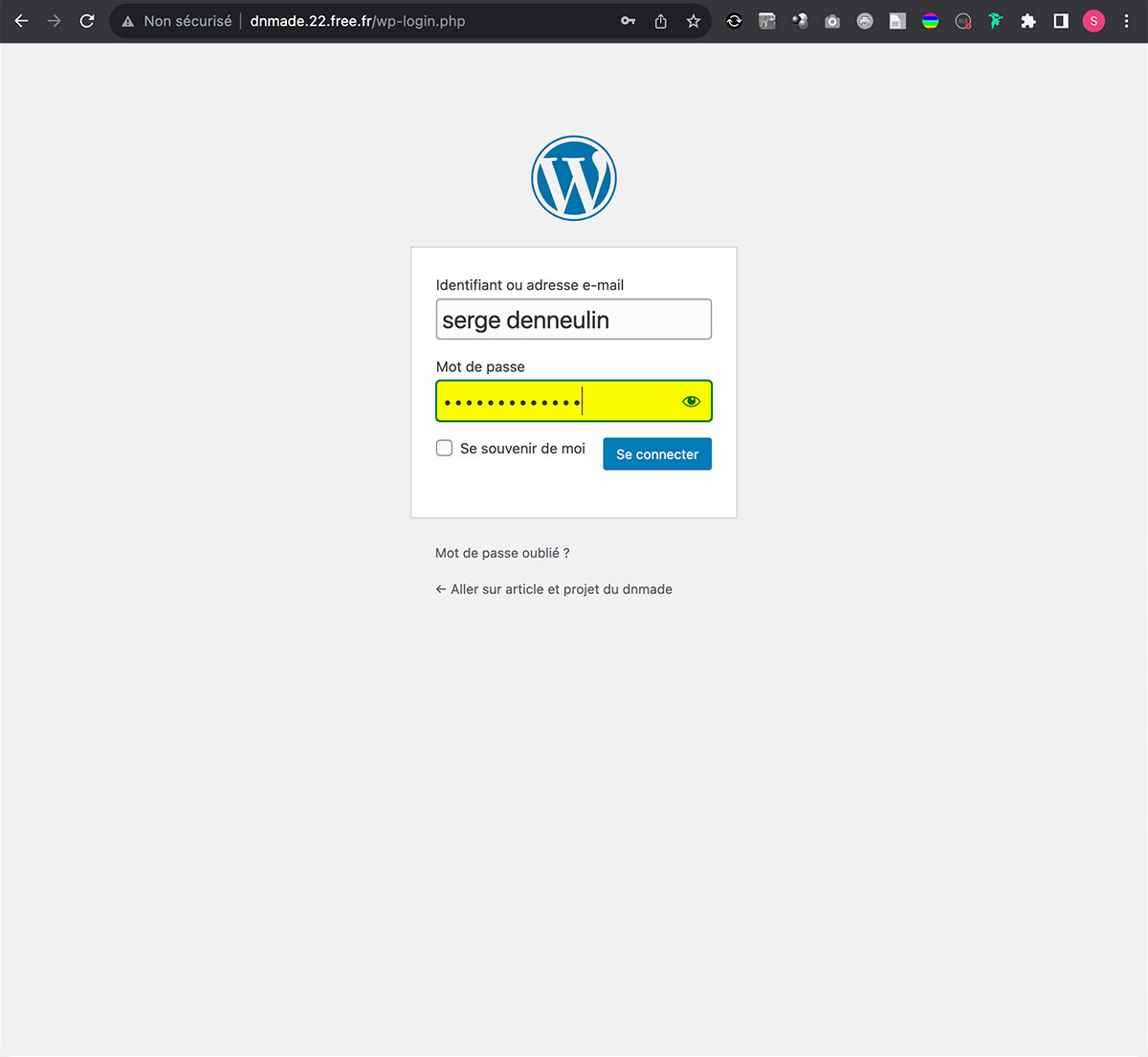 WordPress, activation du compte, étape treize