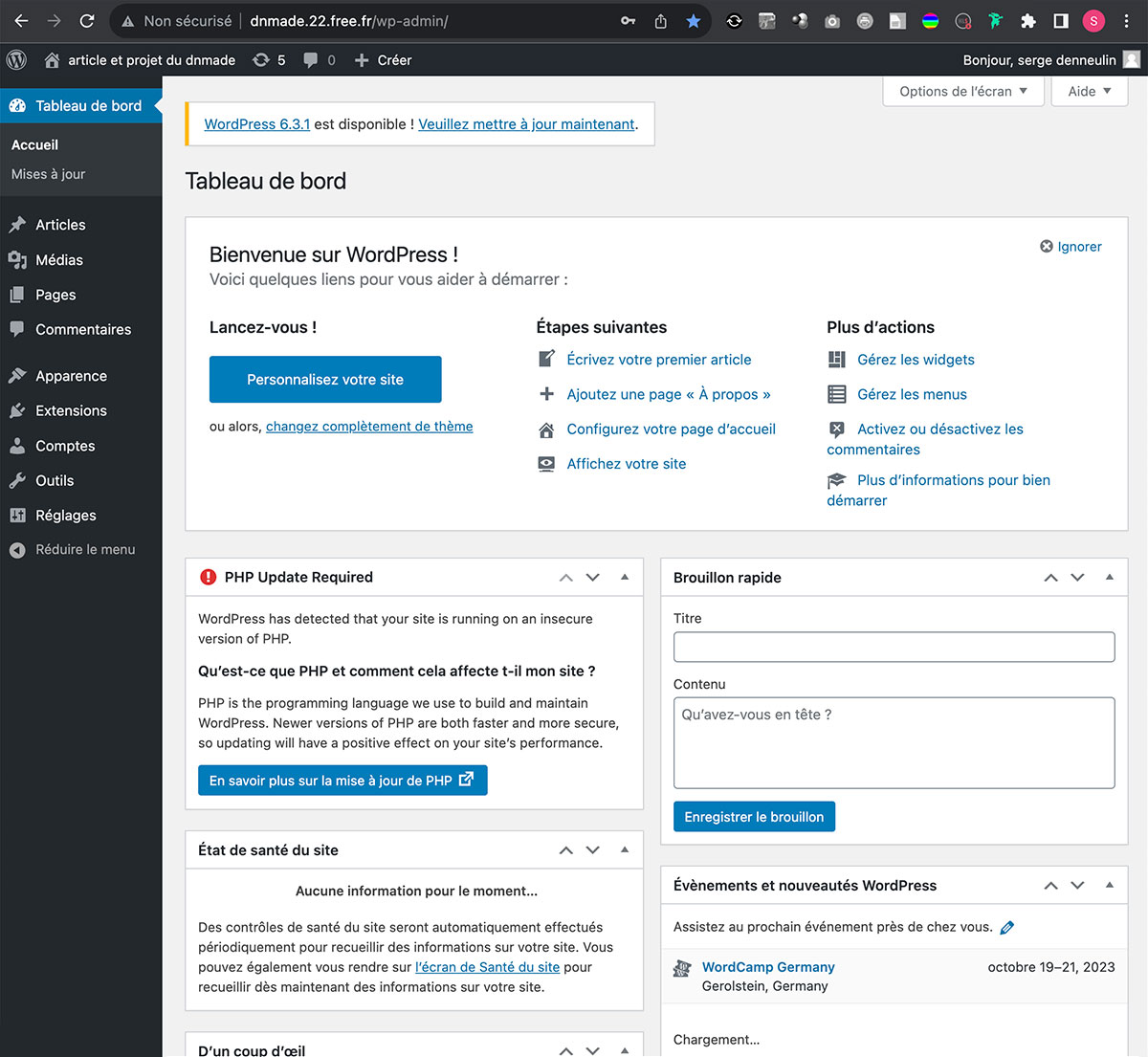 WordPress, l'interface de l'éditeur