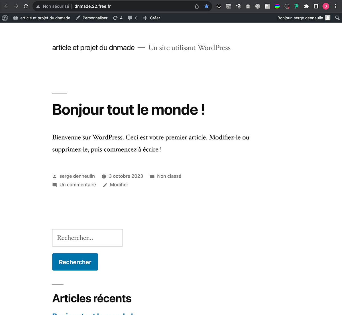 WordPress, présentation du thème Twenty Nineteen