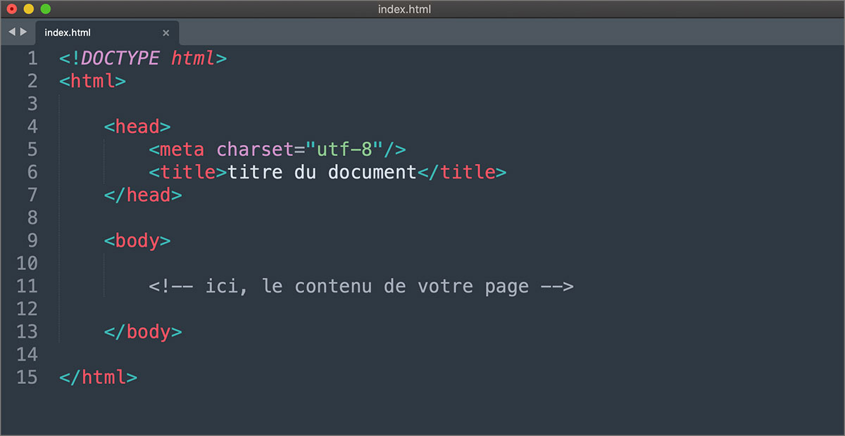 la forme basique du doctype