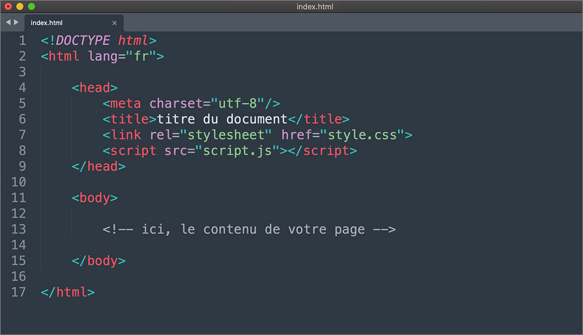 la forme basique du doctype