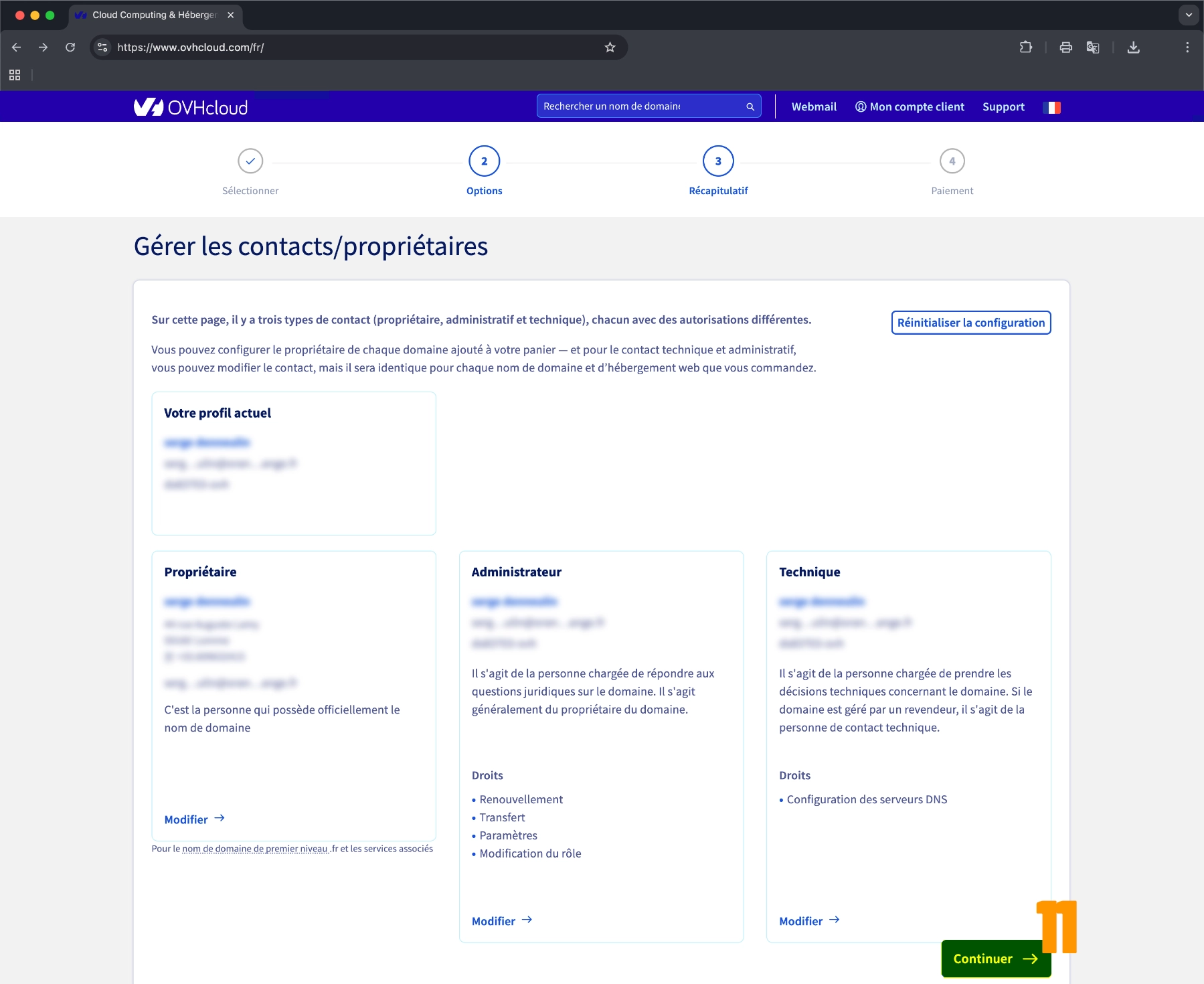 inscription chez ovh : étape #6