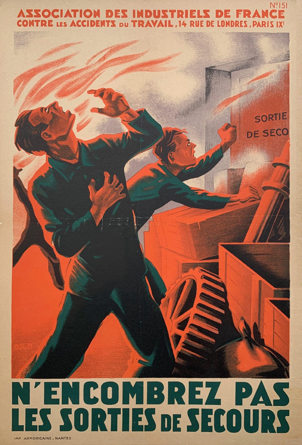 série d'affiches pour la sécurité au travail créée par l'aifat, première association a avoir mis en place ces dispositifs graphiques dans les entreprises en 1937