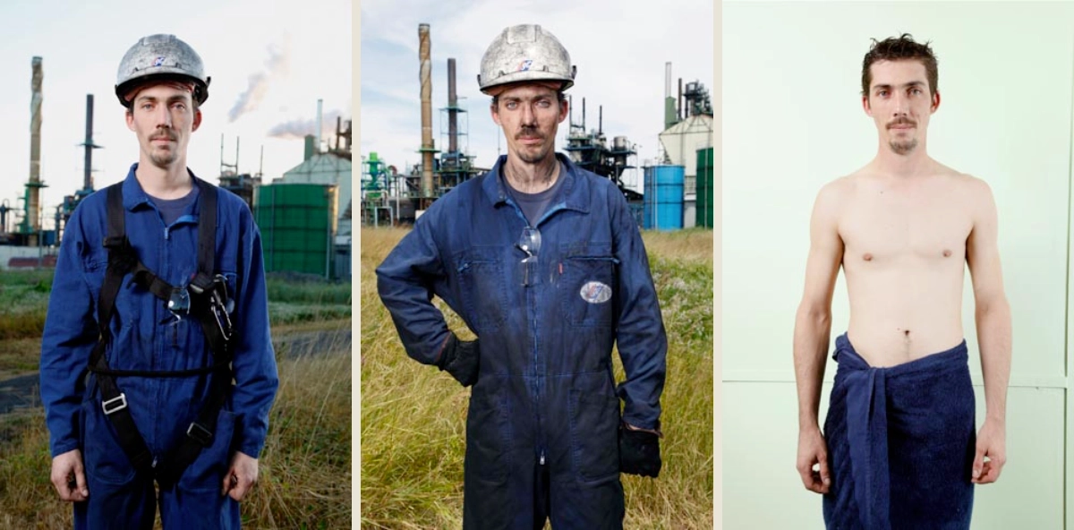 série photographique : les ouvriers de la cofra, réalisée par le photographe dominique delpoux en 2011