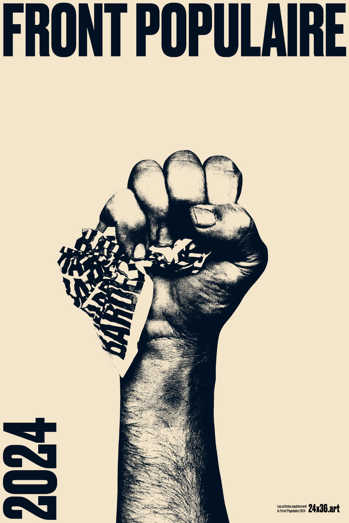 séries d'affiches réalisée par le collectif 24x36 pour le front populaire 2024