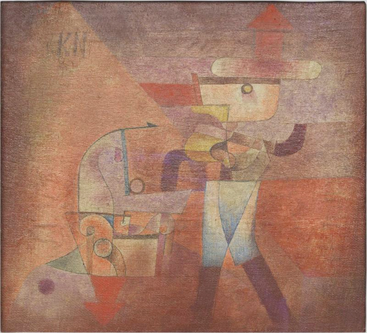 la peinture intitulée : kn le forgeron, réalisée par le peintre paul klee en 1922