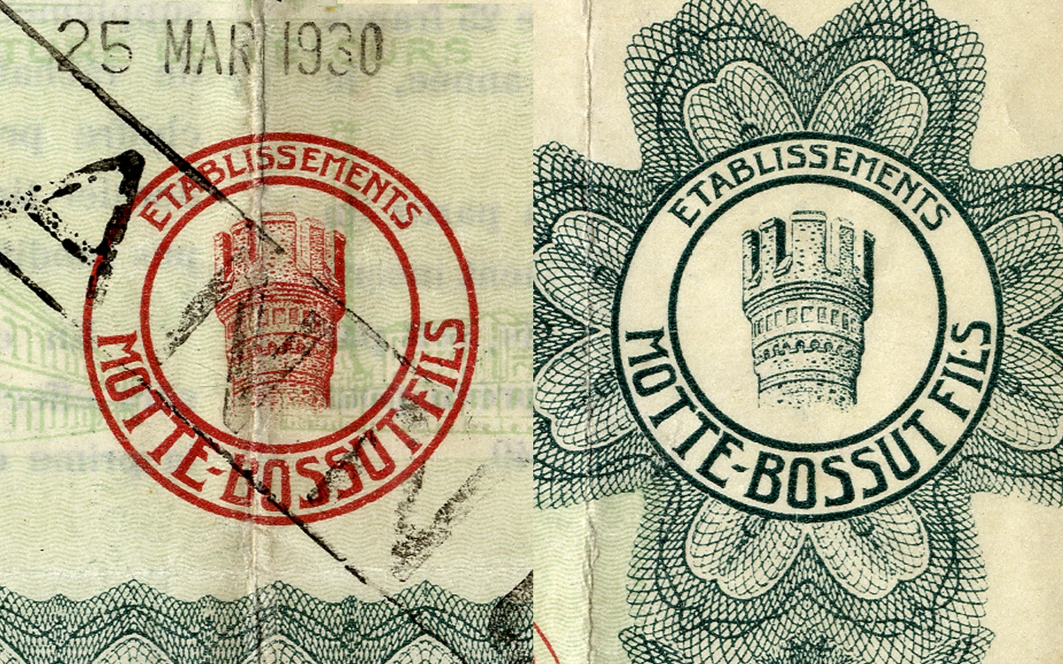 une obligation au porteur avec, sous forme d'un tampon, les prémices du logotype actuel… vers 1930