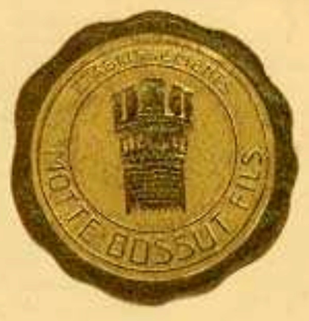 le sceau du programme souvenir de la commémoration du centenaire de la fondation des établissements Motte-Bossut Fils… 11 décembre 1943