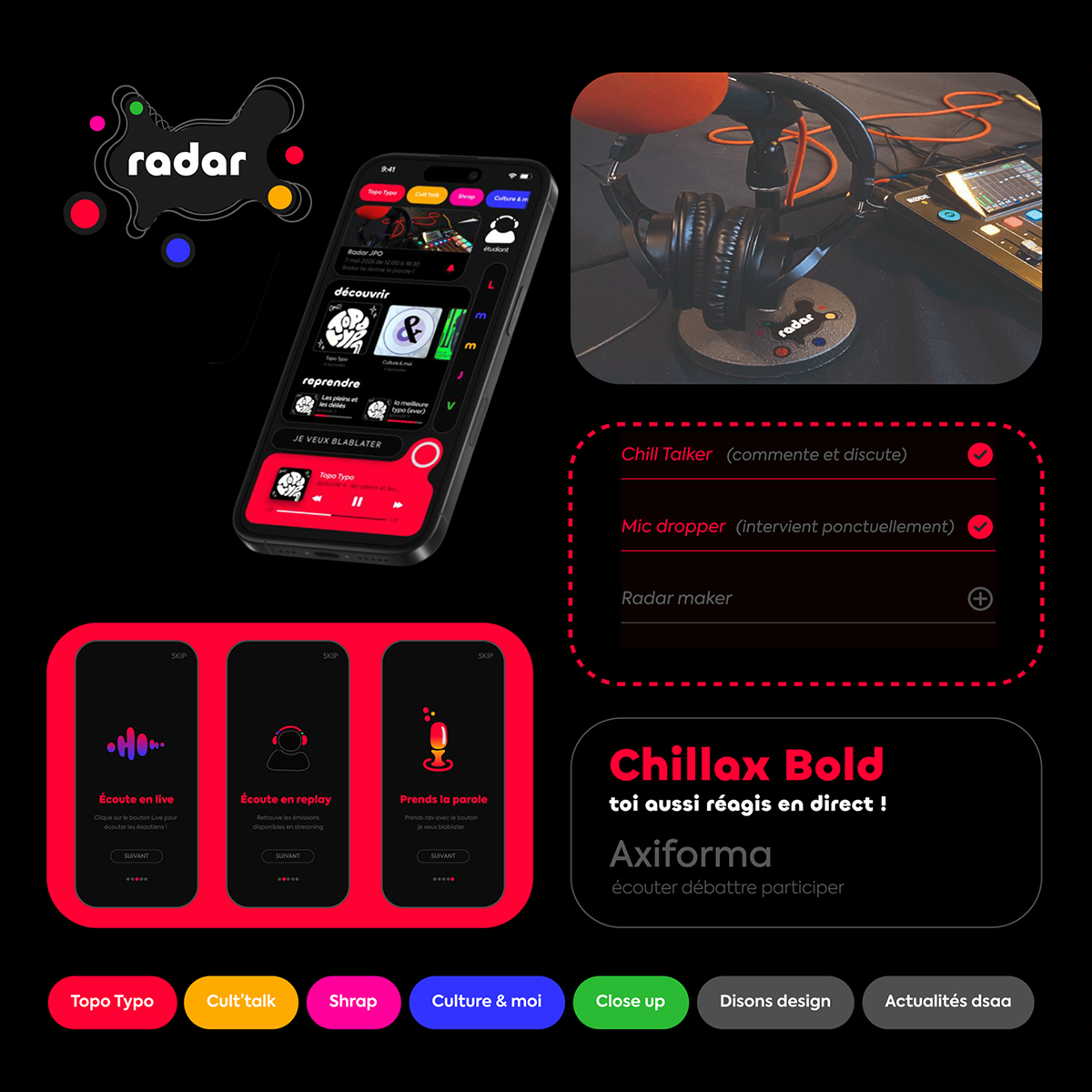 l'identité graphique de l'application d'églantine
