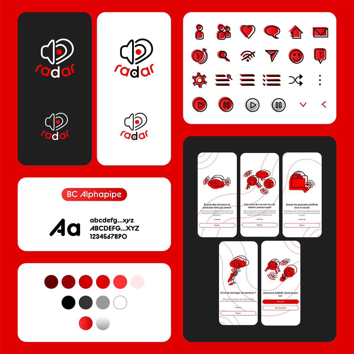 l'identité graphique de l'application de virginie