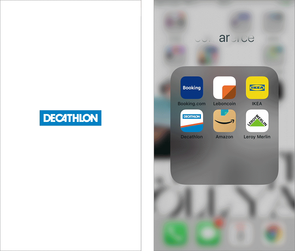 le splash screen de l'application decathlon