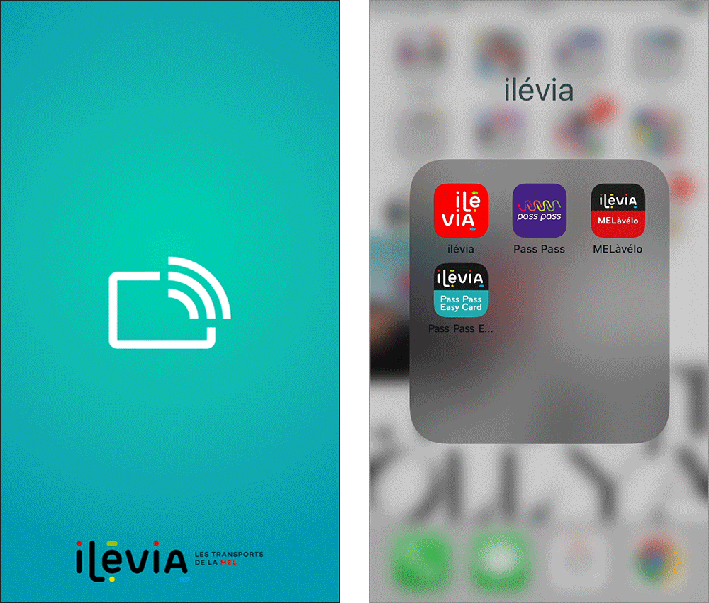 le splash screen de l'application ilévia
